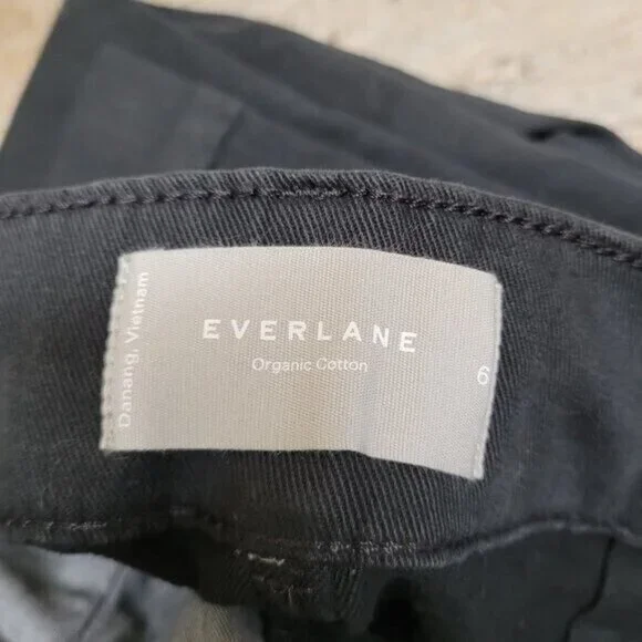 NEW Everlane The Organic Straight-Leg Pant High Rise in Black Size 6 Womens - Picture 9 of 11
